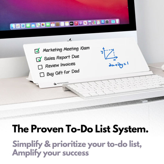 Note Tower Desktop Whiteboard - Glass