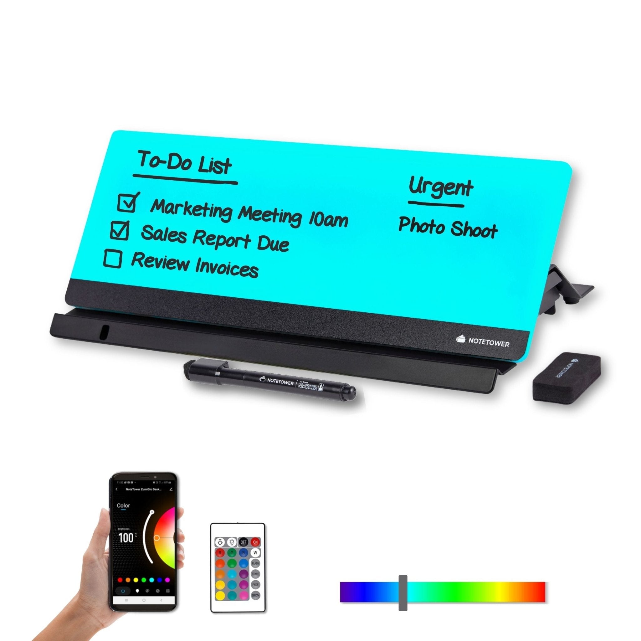 Zumiglo Ultra · LED Color Changing Desktop Whiteboard - NOTETOWER