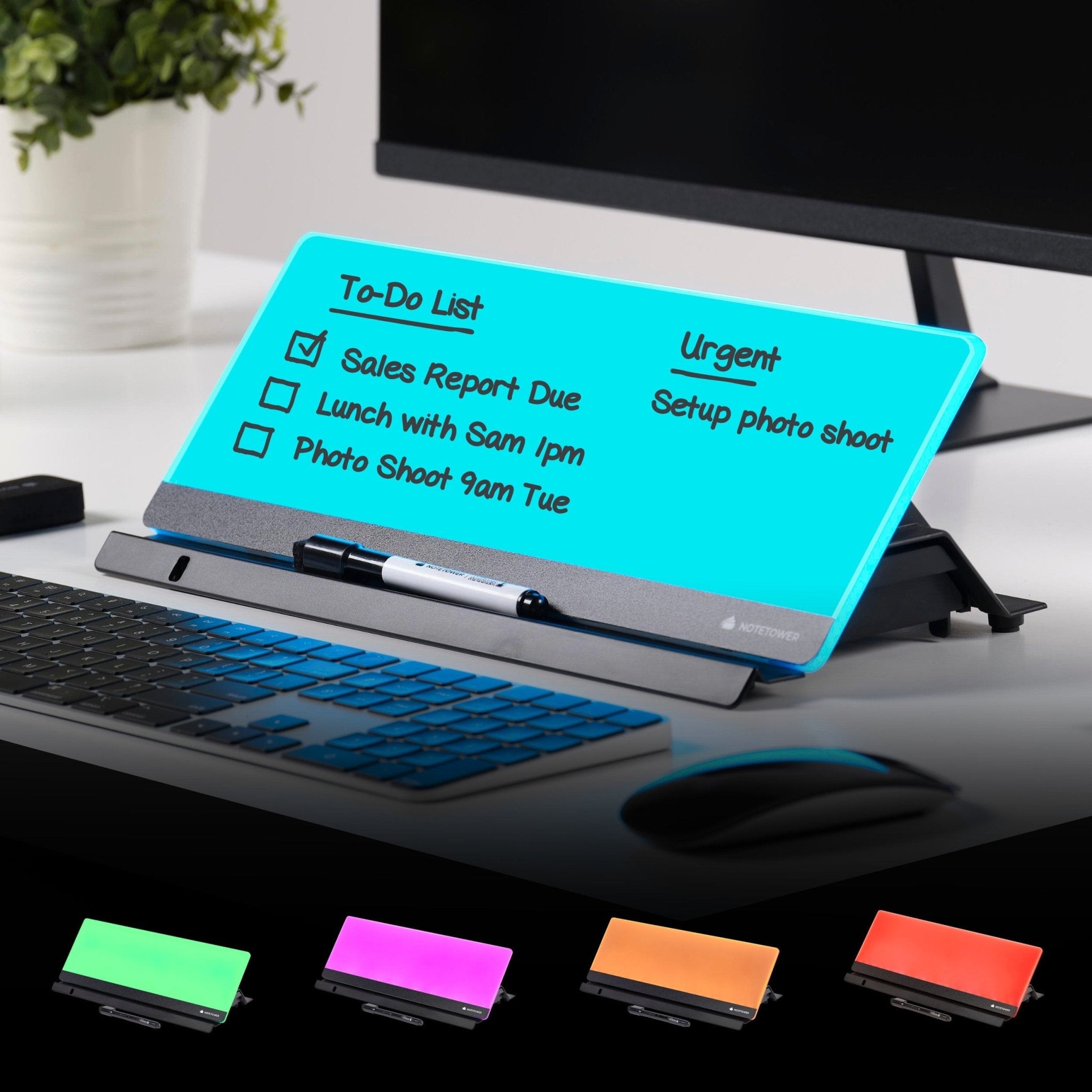 Zumiglo Ultra · LED Color Changing Desktop Whiteboard - NOTETOWER