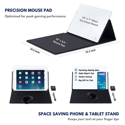 Note Tower Mouse Pad Whiteboard - Glass - NOTETOWER
